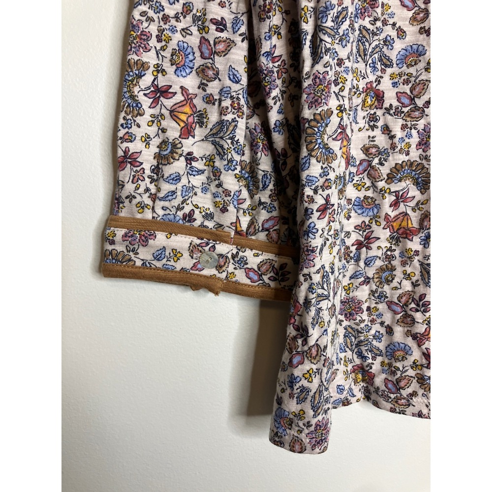 J. Jill Tunic Top Womens M Petite Floral Multi Excellent Cotton Tencel Modal - Picture 7 of 7
